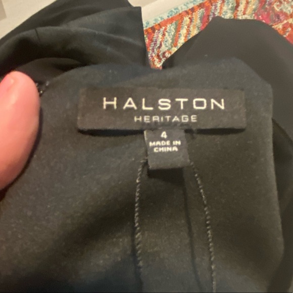 NWT Halston Heritage Jewel Waist Crepe Black Evening Gown SZ 4 - Picture 8 of 15